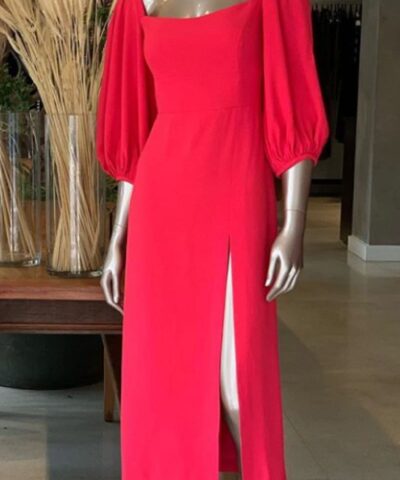 Vestido crepe vermelho