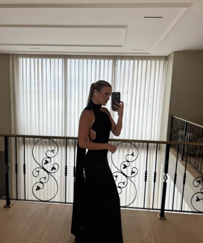 vestido toque de seda