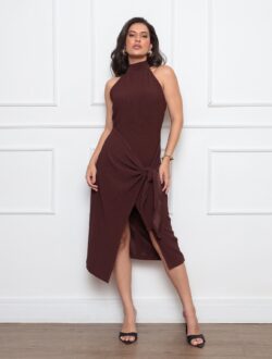 vestido  malha canelada