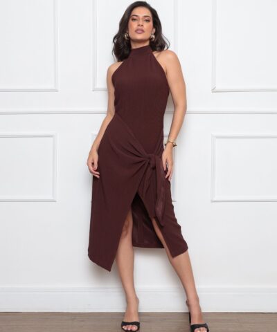 vestido  malha canelada